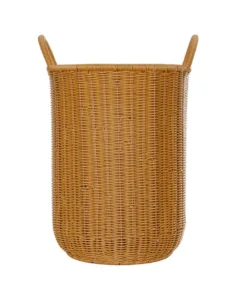 GloboStar® Artificial Garden TORINO 21493 Διακοσμητικό Πλεκτό Καλάθι - Κασπώ Γλάστρα - Flower Pot Μπεζ Φ31cm x Υ47cm 9 21493 4