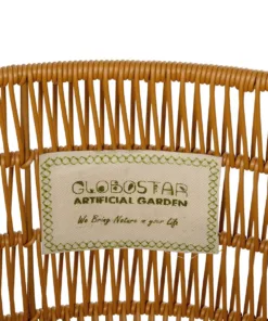 GloboStar® Artificial Garden COCOA 21495 Διακοσμητικό Πλεκτό Καλάθι - Κασπώ Γλάστρα - Flower Pot Μπεζ Φ30cm x Υ40cm 10 21495 6