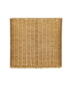 GloboStar® Artificial Garden CAVES 21496 Διακοσμητικό Πλεκτό Καλάθι - Κασπώ Γλάστρα - Flower Pot Μπεζ Μ32 x Π28 x Υ30cm 9 21496 4