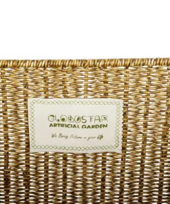 GloboStar® Artificial Garden SIENA 21497 Διακοσμητικό Πλεκτό Καλάθι - Κασπώ Γλάστρα - Flower Pot Μπεζ Μ32 x Π28 x Υ30cm 11 21497 6