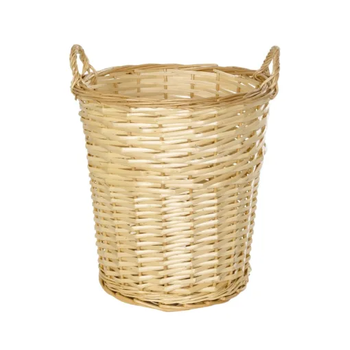 GloboStar® GloboStar® Artificial Garden ARIZONA 21503 Διακοσμητικό Πλεκτό Καλάθι - Κασπώ Γλάστρα - Flower Pot Μπεζ Φ36 x Υ38cm