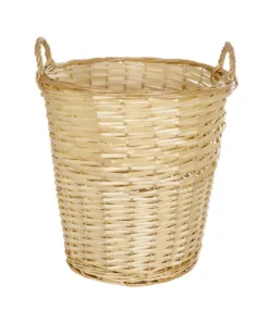 GloboStar® GloboStar® Artificial Garden ARIZONA 21504 Διακοσμητικό Πλεκτό Καλάθι - Κασπώ Γλάστρα - Flower Pot Μπεζ Φ42 x Υ42cm