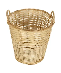 Alternative view of GloboStar® Artificial Garden ARIZONA 21504 Διακοσμητικό Πλεκτό Καλάθι - Κασπώ Γλάστρα - Flower Pot Μπεζ Φ42 x Υ42cm