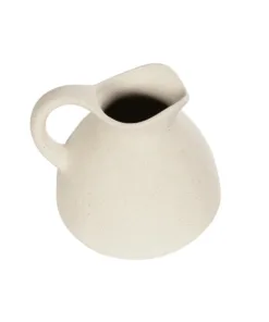 Alternative view of GloboStar® Artificial Garden ARMENOVILLE 21505 Διακοσμητικό Κεραμικό Βάζo Μπέζ Μ18 x Π15 x Υ16 cm