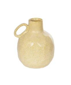 GloboStar® GloboStar® Artificial Garden SCHEELITE 21507 Διακοσμητικό Κεραμικό Βάζo Μπέζ Φ15 x Υ17 cm