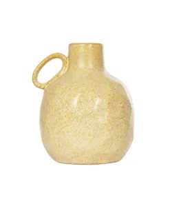 GloboStar® Artificial Garden SCHEELITE 21507 Διακοσμητικό Κεραμικό Βάζo Μπέζ Φ15 x Υ17 cm 9 21507 4