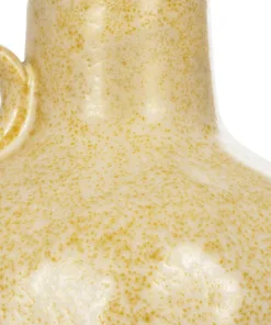 GloboStar® Artificial Garden SCHEELITE 21507 Διακοσμητικό Κεραμικό Βάζo Μπέζ Φ15 x Υ17 cm 11 21507 6