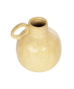 Alternative view of GloboStar® Artificial Garden SCHEELITE 21508 Διακοσμητικό Κεραμικό Βάζo Μπέζ Φ11 x Υ12 cm