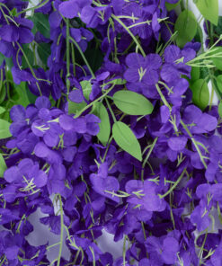 GloboStar® Artificial Garden VIOLET WISTERIA FLOWER BRANCH 21509 Σετ 12 Τεχνητά Διακοσμητικά κλαδιά Βιστέριας Βιολετί Φ45 x Υ120cm 9 21509 4