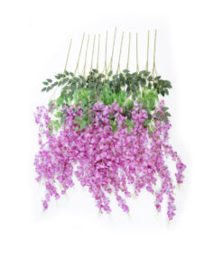 GloboStar® GloboStar® Artificial Garden PURPLE WISTERIA FLOWER BRANCH 21510 Σετ 12 Τεχνητά Διακοσμητικά κλαδιά Βιστέριας Μωβ Φ45 x Υ120cm