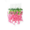 GloboStar® GloboStar® Artificial Garden HOT PINK WISTERIA FLOWER BRANCH 21512 Σετ 12 Τεχνητά Διακοσμητικά κλαδιά Βιστέριας Έντονο Ροζ Φ45 x Υ120cm