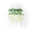 GloboStar® GloboStar® Artificial Garden WHITE WISTERIA FLOWER BRANCH 21513 Σετ 12 Τεχνητά Διακοσμητικά κλαδιά Βιστέριας Λευκό Φ45 x Υ120cm