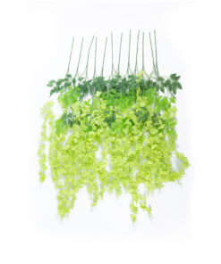 GloboStar® GloboStar® Artificial Garden GREEN WISTERIA FLOWER BRANCH 21514 Σετ 12 Τεχνητά Διακοσμητικά κλαδιά Βιστέριας Πράσινο Φ45 x Υ120cm