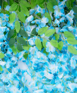 GloboStar® Artificial Garden BLUE WISTERIA FLOWER BRANCH 21515 Σετ 12 Τεχνητά Διακοσμητικά κλαδιά Βιστέριας Μπλέ Φ45 x Υ120cm 9 21515 4