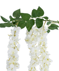 Alternative view of GloboStar® Artificial Garden WHITE WISTERIA FLOWER BRANCH 21516 Τεχνητό Διακοσμητικό κλαδί Βιστέρια Λευκό Φ45 x Υ164cm