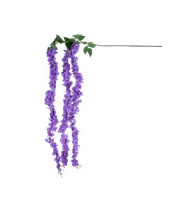 GloboStar® GloboStar® Artificial Garden PURPLE WISTERIA FLOWER BRANCH 21517 Τεχνητό Διακοσμητικό κλαδί Βιστέρια Μωβ Φ45 x Υ164cm