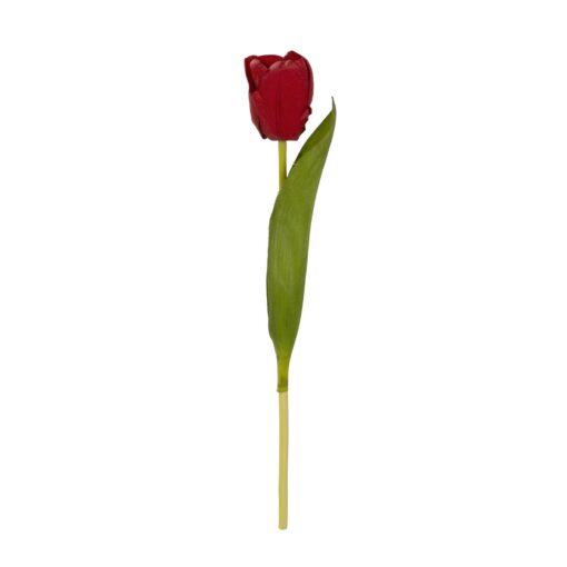 GloboStar® GloboStar® Artificial Garden RED TULIP BRANCH 21203 Τεχνητό Διακοσμητικό Κλαδί Κόκκινη Τουλίπα Y37cm