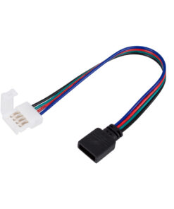 GloboStar® GLOBOSTAR® STRIPART 70741 Ενωτικός Ταχυσύνδεσμος για Πολύχρωμη RGB Ταινία LED 4Pin 10mm σε 4Pin Θηλυκό Σύνδεσμο IP20 - Μ17 x Π1.5 x Υ0.4cm