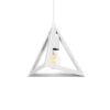 GloboStar® GLOBOSTAR® TRIANGLE 203-0163 Μοντέρνο Κρεμαστό Φωτιστικό Οροφής με Ντουί 1 x E27 AC 220-240V IP20 - Λευκό - Μ24 x Π24 x Υ22cm