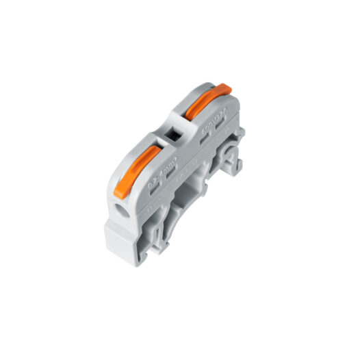 GloboStar® GloboStar® FAST-CONNECT 69904 Μονή Κλέμα Ράγας Ταχείας Σύνδεσης & Διακλάδωσης Καλωδίων για Ηλεκτρολογικούς Πίνακες - 1 x Είσοδος & 1 x Έξοδος με Συμβατή Διατομή Καλωδίων 0.2mm² έως 4mm² - 600V 32A Max - Μ4.5 x Π1 x Υ3.2cm - Γκρι & Πορτοκαλί - Πακέτο 10 Τεμαχίων - 5 Years Warranty