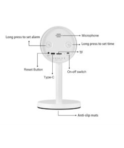 GloboStar® 86007 Rechargeable Table Camera WiFi HD 1080P 160° 1500mAh Two Way Audio Motion Detection & Digital Clock - Επαναφορτιζόμενη Επιτραπέζια Κάμερα WiFi HD 1080P 160° 1500mAh Διπλή Κατέυθυνση Ομιλίας Ανιχνευτή Κίνησης & Ψηφιακό Ρολόι - Ροζ 36 2422b8 86007 14