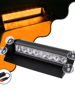 GloboStar® GloboStar® 85109 PRO Series Μπάρα Σήμανσης με Βεντούζες Στήριξης για Παρμπρίζ Οχήματος Οδικής Βοήθείας για Αυτοκίνητα & Φορτηγά 9 Προγραμμάτων Φωτισμού STROBE LED SMD 8W DC 10-30V IP20 Πορτοκαλί
