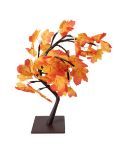 GloboStar® GLOBOSTAR® TREEDECO 71586 Μοντέρνο Επιτραπέζιο Φωτιστικό Πορτατίφ LED 2W 100lm 200° DC 5V με USB 2.0 IP20 Θερμό Λευκό 2700K - Πορτοκαλί & Καφέ - Μ30 x Π30 x Υ41cm - 2 Χρόνια Εγγύηση