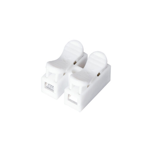 GloboStar® GloboStar® FAST-CONNECT 69905 Διπλή Κλέμα Ταχείας Σύνδεσης & Διακλάδωσης Καλωδίων - 2 x Είσοδοι & 2 x Έξοδοι με Συμβατή Διατομή Καλωδίων 0.2mm² έως 1mm² - 250V 2A Max - Μ2 x Π1.7 x Υ1.3cm - Λευκό - Πακέτο 20 Τεμαχίων - 5 Years Warranty