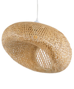 GloboStar® GLOBOSTAR® CARIBBEAN 01723 Boho Κρεμαστό Φωτιστικό Οροφής με Ντουί 1 x E27 AC 220-240V IP20 - Μπεζ - Μ45 x Π45 x Υ24cm