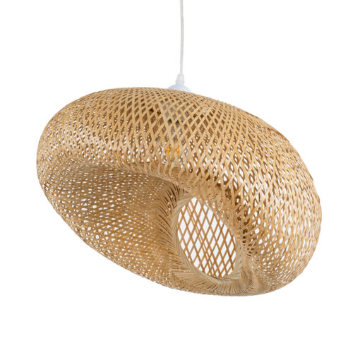 GloboStar® GLOBOSTAR® CARIBBEAN 01723 Boho Κρεμαστό Φωτιστικό Οροφής με Ντουί 1 x E27 AC 220-240V IP20 - Μπεζ - Μ45 x Π45 x Υ24cm