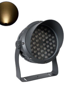 GloboStar® GLOBOSTAR® FLOOD-DIMO 90743 Προβολέας Σποτ Wall Washer με Αντιθαμβωτική Γρίλια LED 54W 4860lm 10° AC 220-240V Αδιάβροχο IP67 Θερμό Λευκό 2700K - Γκρι Ανθρακί - Μ26 x Π28 x Υ35cm - 3 Χρόνια Εγγύηση