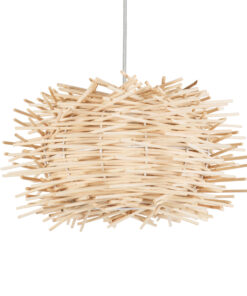 GloboStar® GLOBOSTAR® MINORCA 01729 Boho Κρεμαστό Φωτιστικό Οροφής με Ντουί 1 x E27 AC 220-240V IP20 - Μπεζ - Μ30 x Π30 x Υ18cm