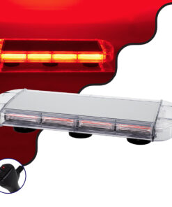 GloboStar® GloboStar® 85180 PRO Series Φάρος Σήμανσης Οχήματος Πυροσβεστικής για Αυτοκίνητα & Φορτηγά 6 Προγραμμάτων Φωτισμού STROBE LED COB 100W DC 10-30V Αδιάβροχος IP66 Κόκκινο