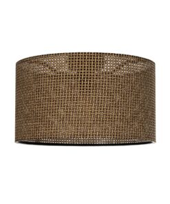 GloboStar® GloboStar® CILIO 203-0156 Μοντέρνο Φωτιστικό Οροφής Καπέλο Μονόφωτο 1 x E27 IP20 Καφέ Διάτρητο Ύφασμα - Μ38 x Π38 x Υ23cm