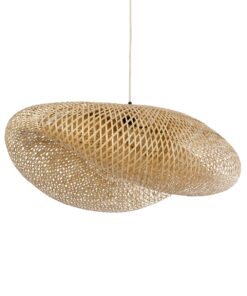 GloboStar® GLOBOSTAR® MEXICO 00720 Boho Κρεμαστό Φωτιστικό Οροφής με Ντουί 1 x E27 AC 220-240V IP20 - Μπεζ - Μ85 x Π55 x Υ36cm