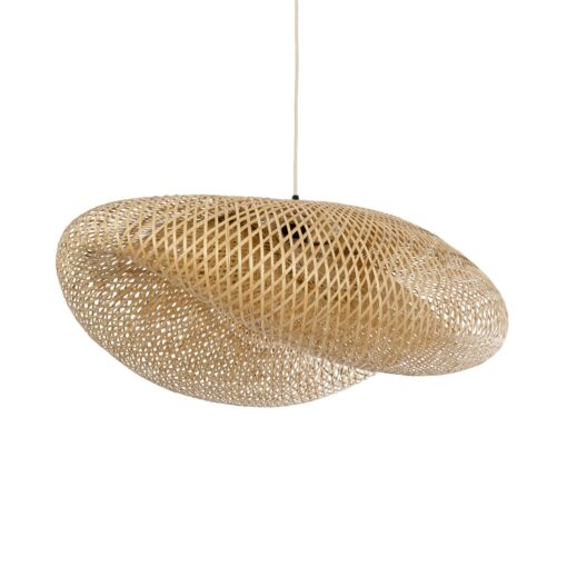 GloboStar® GLOBOSTAR® MEXICO 00720 Boho Κρεμαστό Φωτιστικό Οροφής με Ντουί 1 x E27 AC 220-240V IP20 - Μπεζ - Μ85 x Π55 x Υ36cm