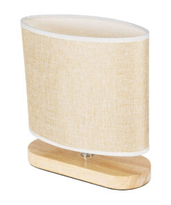 GloboStar® GLOBOSTAR® CHIARA 01241 Boho Επιτραπέζιο Φωτιστικό Πορτατίφ με Ντουί 1 x E27 AC 220-240V IP20 - Μπεζ - Μ25 x Π12 x Υ26cm