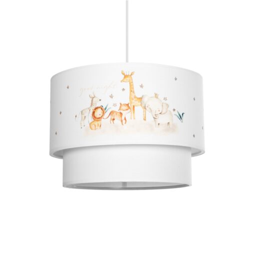 GloboStar® GLOBOSTAR® GIRAFFE 204-0007 Παιδικό Κρεμαστό Φωτιστικό Οροφής με Ντουί 1 x E27 AC 220-240V IP20 - Πολύχρωμο - Μ30 x Π30 x Υ24cm