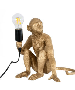 GloboStar® GLOBOSTAR® APES 01809 Μοντέρνο Επιτραπέζιο Φωτιστικό Πορτατίφ με Ντουί 1 x E27 AC 220-240V IP20 - Χρυσό - Μ30 x Π27 x Υ30cm