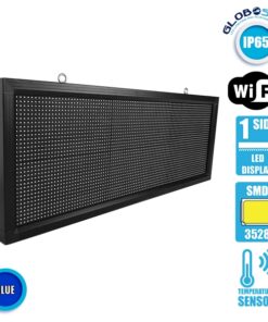 Alternative view of GLOBOSTAR®DISPLAY 90273 Κυλιόμενη Ψηφιακή Επιγραφή P10 Μονής Όψης LED AC 220-240V Αδιάβροχο IP54 Μπλε - WiFi Control μέσω FK APP - Αισθητήρας Θερμοκρασίας & Υγρασίας - Μ104 x Π9 x Υ40cm - 2 Χρόνια Εγγύηση