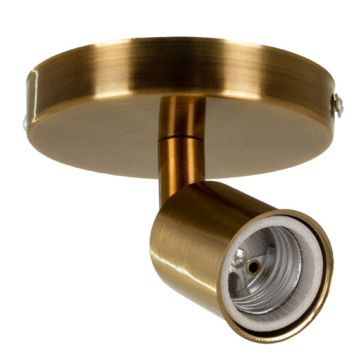 GloboStar® GloboStar® SARA 00846 Μοντέρνο Φωτιστικό Οροφής Σποτ Μονόφωτο 1 x E27 IP20 Μπρούτζινο & Χρυσό Μέταλλο - Μ10 x Π10 x Υ10.3cm