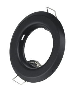 GloboStar® GloboStar® DELTA 77808 Χωνευτό Στρόγγυλο Σποτ Οροφής για Λάμπα MR16 με Βάση GU5.3 ή GU10 - IP20 - Μεταλλικό - Φ83 x Υ31mm - Μαύρο - 5 Χρόνια Εγγύηση