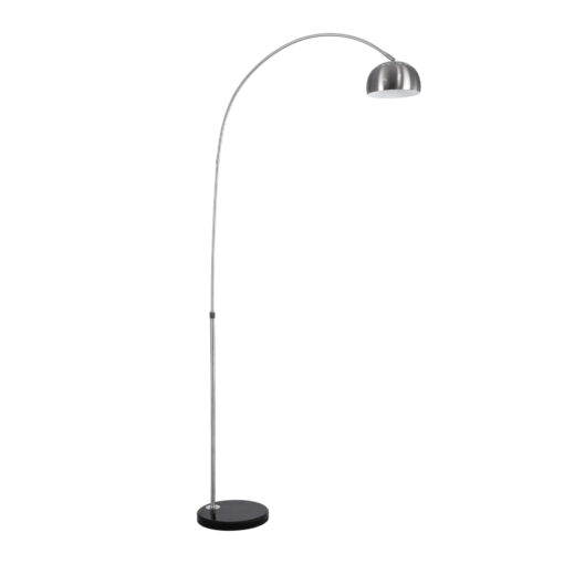 GloboStar® GLOBOSTAR® PRAGUE 00989 Μοντέρνο Επιδαπέδιο Φωτιστικό με Ντουί 1 x E27 AC 220-240V IP20 - Νίκελ Βούρτσας - Μ90 x Π29.5 x Υ180cm
