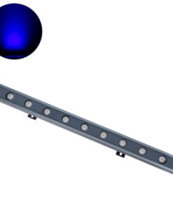 GloboStar® GLOBOSTAR® WASHER-NAIA 90175 Μπάρα Φωτισμού Wall Washer LED 9W 900lm 30° DC 24V Αδιάβροχο IP65 Μπλε Dimmable - Γκρι Ανθρακί - Μ50 x Π4 x Υ5cm - 3 Χρόνια Εγγύηση