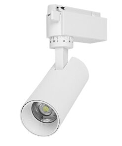 GloboStar® Globostar S-40010 Μονοφασικό Bridgelux COB LED Λευκό Φωτιστικό Σποτ Ράγας 10W 230V 1300lm 30° Ψυχρό Λευκό 6000k