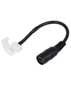 GloboStar® GLOBOSTAR® STRIPART 70739 Ενωτικός Ταχυσύνδεσμος με 15cm Καλώδιο Τροφοδοσίας για Μονόχρωμη Ταινία LED 2Pin 8mm σε DC Θηλυκό Σύνδεσμο 2.1mm IP20 - Μ15 x Π1.2 x Υ1.2cm