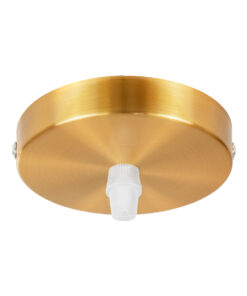 GloboStar® GloboStar® DIY 77503 Επιτοίχια Στρογγυλή Ροζέτα - Βάση για 1 Κρεμαστό Φωτιστικό - Φ10 x Υ2cm - Χρυσό - Μεταλλικό - 5 Χρόνια Εγγύηση