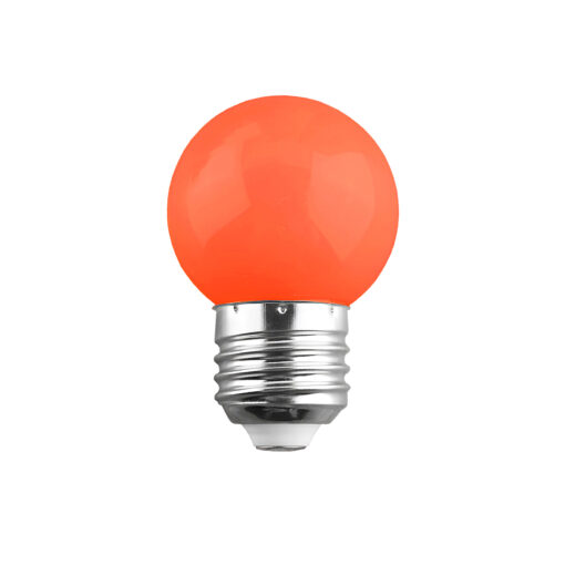 GloboStar® GloboStar® S-40008 Λάμπα LED E27 G45 Γλομπάκι 2W 120lm 260° AC 220-240V IP20 Φ4.5 x Υ6.9cm Σκούρο Πορτοκαλί - 2 Χρόνια Εγγύηση