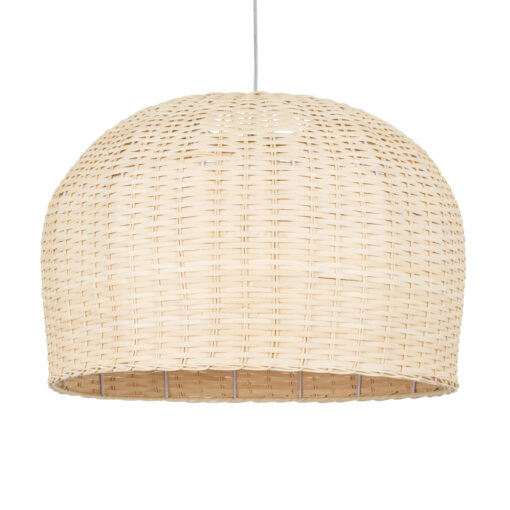 GloboStar® GLOBOSTAR® BERMUDA 01709 Boho Κρεμαστό Φωτιστικό Οροφής με Ντουί 1 x E27 AC 220-240V IP20 - Μπεζ - Μ50 x Π50 x Y34cm