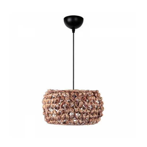 GloboStar® GLOBOSTAR® DARIO 204-0159 Boho Κρεμαστό Φωτιστικό Οροφής με Ντουί 1 x E27 AC 220-240V IP20 - Καφέ - Μ29 x Π29 x Υ16cm